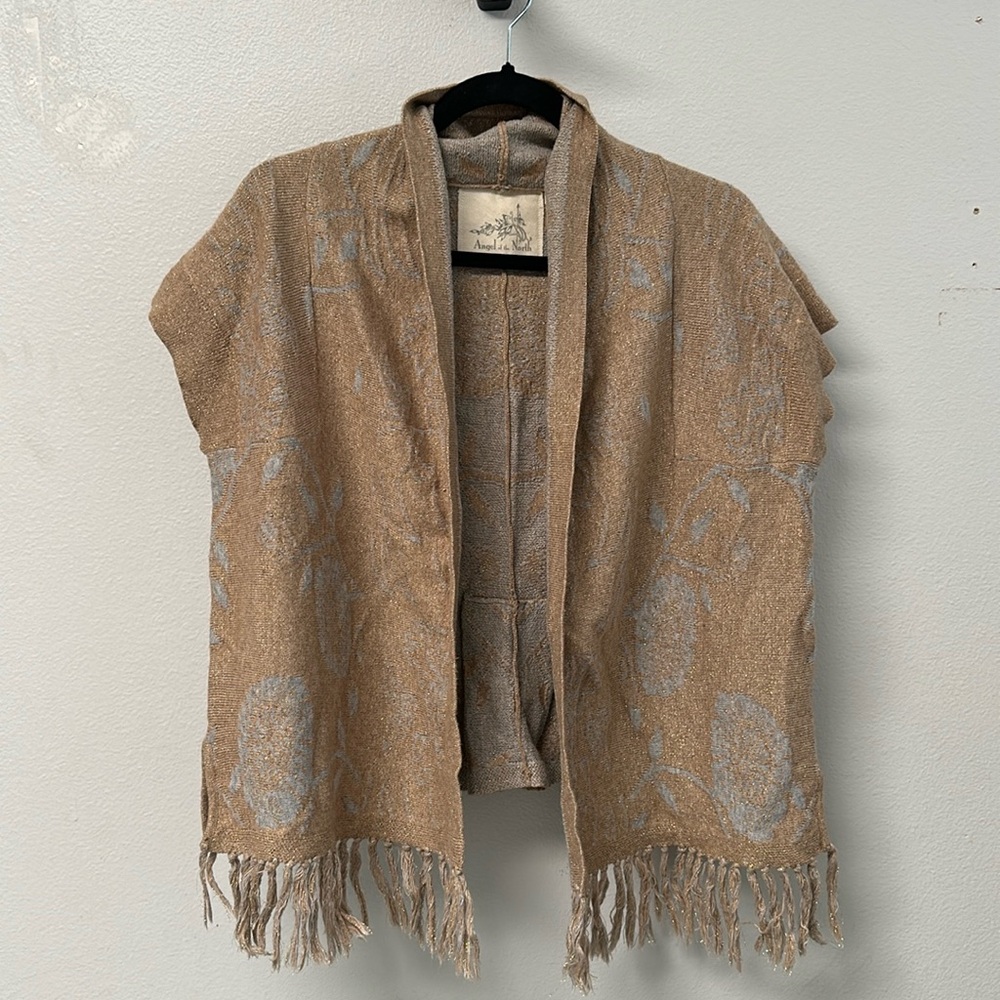 Anthropologie Angel of the North Fringe Cardigan